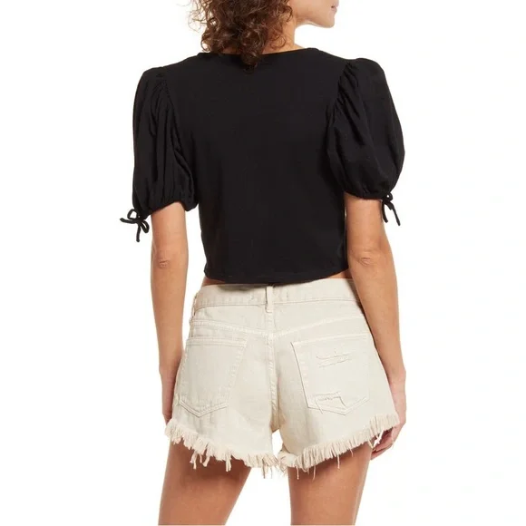 Free People Black Crop Top - Picture 3 of 6